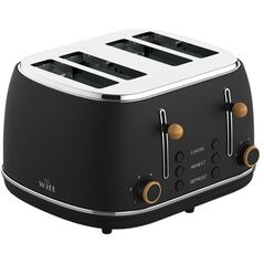 Witt Premium Wood four-slice toaster, black