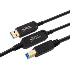 Microconnect MC-USB3.0AB30OP kabel USB 30 m USB 3.2 Gen 2 (3.1 Gen 2) USB A USB B Czarny