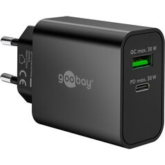 Podwójna szybka ładowarka USB-C™ PD GaN (30 W) czarny - Wersja kolorystyczna czarny