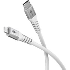 Kabel tekstylny Lightning USB-C™ z metalowymi złączami, 3 m - Długość kabla 3 m