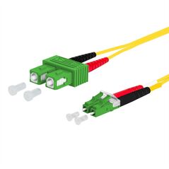 Kabel krosowy METZ CONNECT OpDAT, SC-D APC/LC-D APC OS2, 0,5 m