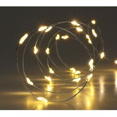 Lampki druciki na baterie girlanda 40 led ciepły biały