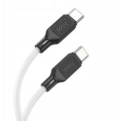 Kabel USB C do USB C Hoco 3A 60W 1 m X90 biały
