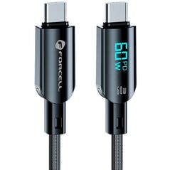 Kabel USB C do USB C Forcell F-Energy QC4.0 PD 3A 60W Digital 1,2 m C274 czarny