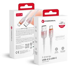 Kabel USB A do USB C Forcell F-Energy QC4.0 3A 66W Gradient 1 m C352 biały