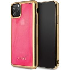 Guess Guess GUHCN65GLTRPI iPhone 11 Pro Max różowy/pink hard case Glow in the Dark Sand Matte