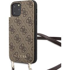 Guess Guess GUHCN65CB4GB iPhone 11 Pro Max brązowy/brown hard case 4G Crossbody uniwersalny