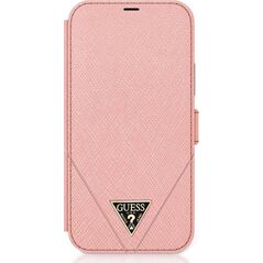 Guess Guess GUFLBKP12SVSATMLPI iPhone 12 mini 5,4" różowy/pink book Saffiano