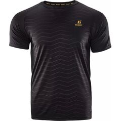 Męska koszulka z krótkim rękawem Huari MONTEROS SENIOR black bean/golden rod rozmiar XXL