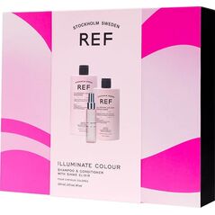 Gift Box Set Ref Stockholm: Illuminate Colour, Sulfates-Free, Hair Shampoo, For Strengthening, 285 ml + Illuminate Colour, Sulfates-Free, Hair Conditioner, Nourishes And Enhances Tone, 245 ml + Shine Elixir, Hair Serum, Softening, 80 ml Unisex