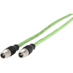 METZ CONNECT kabel połączeniowy M12 męski-M12 męski, 8-biegunowy, kodowany X, przelotowy, 10 m