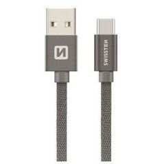 Swissten Textile Universal Quick Charge 3.1 USB-C Data and Charging Cable 20 cm