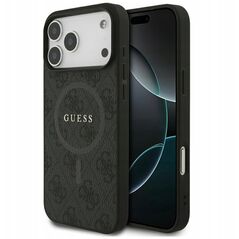 Etui Guess 4G Ring Classic Logo MagSafe do Apple iPhone 17 Pro Max czarny