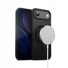 Crong Hybrid Frost MAG Cover - Etui MagSafe iPhone 17 Air (czarny)
