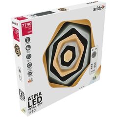 Φωτιστικό οροφής LED AVIDE ATINA, 85W, 3000-6400K, 7790/11600lm, ρυθμιζόμενο, 53x4.5cm, με τηλεχειριστήριο