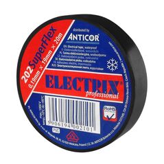 Anticor Taśma elektroizolacyjna PCW 202 SUPERFLE 19mm 20m czarna