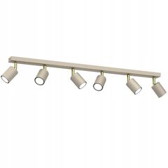 Luminex Striper 4599 λωρίδα οροφής λάμπα οροφής 6x8W GU10 μπεζ/χρυσό
