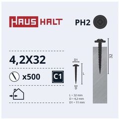 ΒΙΔΑ ΑΥΤΟΔΙΑΤΡΗΤΗ 4,2X32 MET/MET+PHOSPH (500)