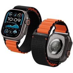 Pasek Spigen WBF1 Band do Apple Watch 6/7/8/9/10/SE/Ultra 1/2 44/45/46/49mm Black/orange