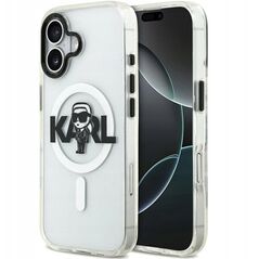 Etui Karl Lagerfeld IML Karl Sketch Logo MagSafe do iPhone 17 - przezroczyste