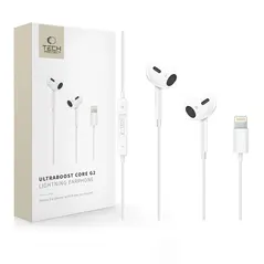 Słuchawki douszne Tech-Protect Ultraboost Lightning Earphone Core G2 White