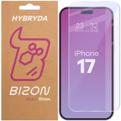 Elastyczne szkło hybrydowe Bizon Glass Mule do Apple iPhone 17
