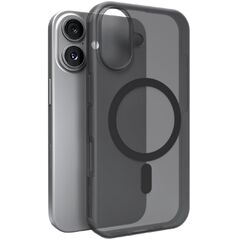 Etui silikonowe Puro Daylight kompatybilne z Magsafe na iPhone 17 - półprzezroczyste czarne
