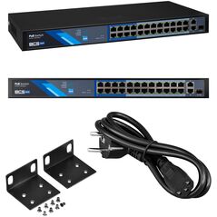 Switch 24 portowy PoE 100Mbps, 2xRJ45 Gigabit Uplink + 1xSFP BCS-B-SP2402G-1SFP