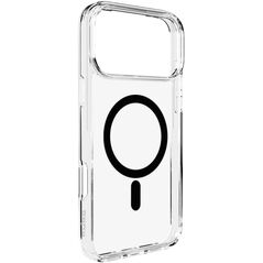 Etui Puro Lite Mag TPU+PC kompatybilne z MagSafe na iPhone 17 Pro - przezroczyste z czarnym pierścieniem