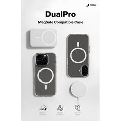 JCPal DualPro MagSafe Compatible Case - etui MagSafe do iPhone 17 przeźroczyste