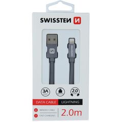 Καλώδιο Δεδομένων και Φόρτισης Swissten Textile Fast Charge 3A Lightning 2m