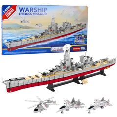 Klocki Konstrukcyjne Duży Lotniskowiec Wojenny 3216 el. LEAN Toys