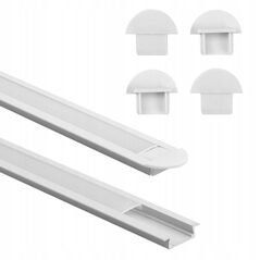 Profil Led PO2 podtynkowy Eco Light EC20609 2m biały + klosz mleczny