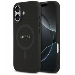 Etui Guess Saffiano Classic Logo MagSafe do iPhone 17 czarny