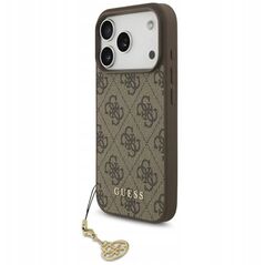 Etui Guess 4G Charms Collection MagSafe do iPhone 17 Pro brązowy