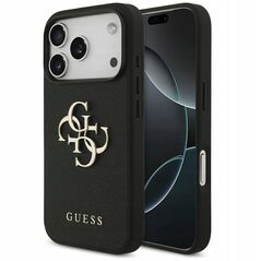 Etui Guess Grained Big 4G & Classic Logo do iPhone 17 Pro czarny