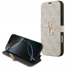 Etui Guess Book 4G Metal Logo do iPhone 17 Pro Max różowy