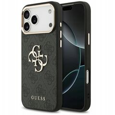 Etui Guess 4G Big 4G Classic Logo do iPhone 17 Pro Max czarny złoty