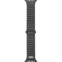 Pasek Audi Logo Synthetic Leather        Magnetic Ring do Apple Watch 44/45/46/49mm czarny
