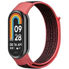 Beline pasek Mi Band 9/8 NylonLoop       czerwono-czarny/red-black