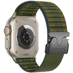 Pasek Beline Woven Nylon Diagonal Style Parachute do Apple Watch 42/44/45/49mm zielony