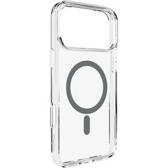 Etui Puro Lite Mag TPU+PC kompatybilne z MagSafe na iPhone 17 Pro - przezroczyste z szarym pierścieniem