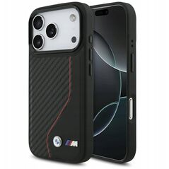Etui BMW M Carbon Line & Logo MagSafe do iPhone 17 Pro czerwony