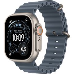 Apple Watch Ultra 3 GPS + Cellular 49mm Natural Titanium Case with Anchor Blue Ocean Band
