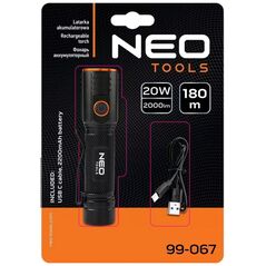 Φακός Neo Φακός επαναφορτιζόμενος USB C 2000 lm CHN LED 99-067