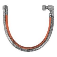 Εύκαμπτος σωλήνας αερίου 1/2" με επένδυση PVC και γωνία (GW-26-100)