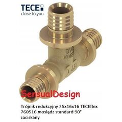 Tece Μπρούντζινο μειωτικό ταφ 25 x 16 x 16mm (760516)