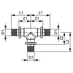 Tece TECEFLEX Ταφ 90 32X32X32 710032