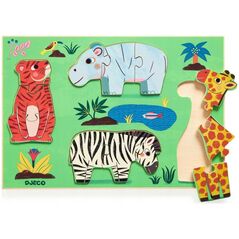 Djeco Μικρό Παζλ - Ζώα της Σαβάνας