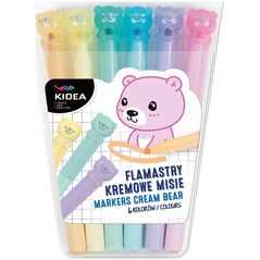 Κασετίνα Derform Flamastry κρεμώδη Αρκουδάκια 6 χρώματα Kidea